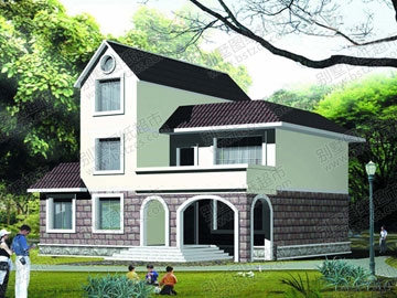 漂亮的二層半農(nóng)村別墅設計圖_別墅設計圖紙,農(nóng)村房屋設計圖,農(nóng)村自建房設計