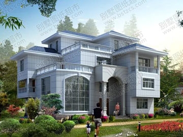 帶夾層的復式別墅設計施工圖效果圖_別墅設計圖紙,農(nóng)村自建房設計圖