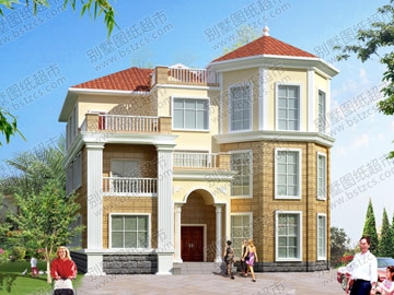 三層框架結構歐式別墅設計全套圖紙_別墅設計圖紙,歐式別墅設計