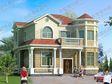 二層別墅設計全套圖紙效果圖_別墅設計圖紙,農村房屋設計圖