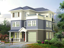 三層帶車庫新農村房屋設計圖紙及效果圖_別墅設計圖紙_農村房屋設計圖