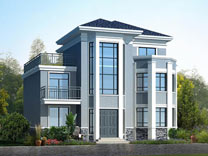 三層帶露臺農村自建房屋設計圖紙_別墅設計圖紙,農村房屋設計圖