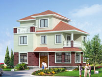 農村帶露臺三層小別墅設計圖_別墅設計圖紙,農村房屋設計圖