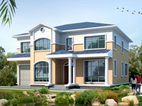 漂亮大氣的帶車庫及閣樓二層別墅設(shè)計圖紙_別墅設(shè)計圖紙,農(nóng)村房屋設(shè)計圖