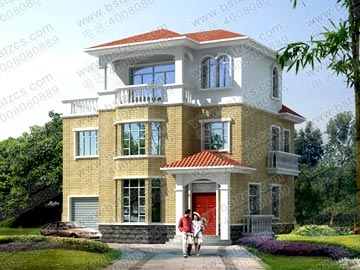 時(shí)尚三層帶車庫露臺(tái)別墅設(shè)計(jì)圖紙_別墅設(shè)計(jì)圖紙,農(nóng)村房屋設(shè)計(jì)圖