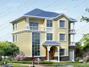 三層坡屋頂別墅_別墅設計圖紙,新農村別墅,農村自建房設計