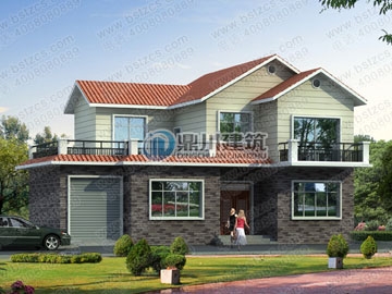 新農村二層帶大露臺別墅設計圖_農村房屋設計圖,鼎川建筑圖紙