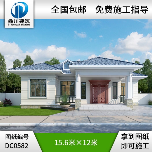 新農(nóng)村一層實(shí)用型農(nóng)村別墅設(shè)計(jì)圖紙_農(nóng)村房屋設(shè)計(jì)圖,鼎川建筑