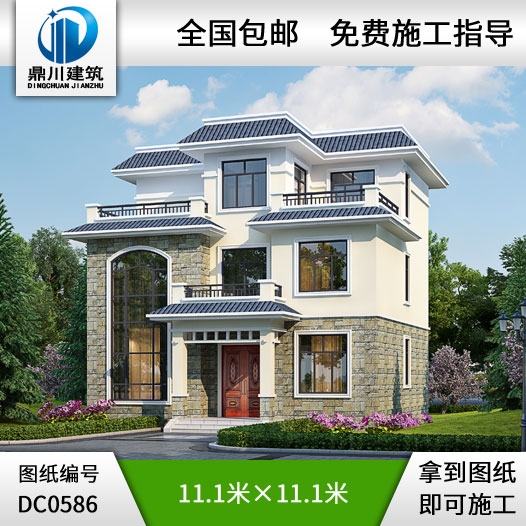 復(fù)式三層帶露臺(tái)別墅設(shè)計(jì)圖紙_新農(nóng)村別墅戶型圖設(shè)計(jì),鼎川別墅圖紙