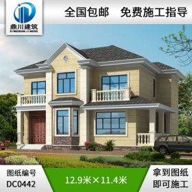 新農村二層小別墅圖紙施工圖及效果圖_鄉村二層別墅設計圖紙,鼎川建筑