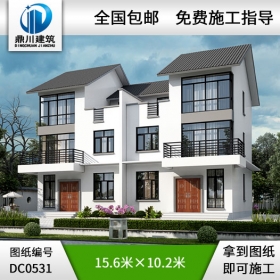 農(nóng)村簡(jiǎn)單三層雙拼自建房屋設(shè)計(jì)圖_別墅設(shè)計(jì)圖紙,農(nóng)村房屋設(shè)計(jì)圖