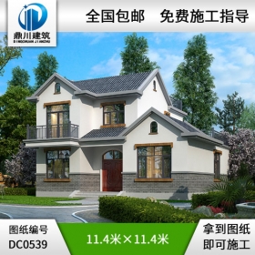 農村二層帶露臺簡單小別墅設計圖紙_農村房屋設計圖紙,鼎川建筑