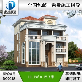 四層帶露臺框架結構大氣豪華別墅_別墅設計圖紙,鼎川建筑