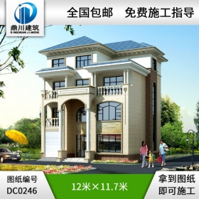 四層帶車庫露臺歐式別墅圖紙_四層歐式別墅設(shè)計圖,鼎川建筑設(shè)計圖紙