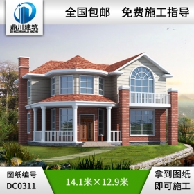 漂亮的二層獨(dú)棟小別墅設(shè)計(jì)圖紙_別墅圖片大全,鼎川建筑