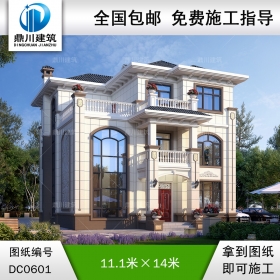 復式三層歐式帶露臺別墅施工圖及效果圖_別墅圖紙超市,三層歐式自建房屋設計圖紙