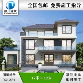 現(xiàn)代三層別墅施工圖紙及效果圖_農(nóng)村自建別墅設(shè)計(jì),鼎川建筑