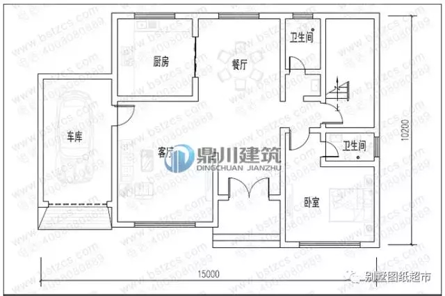 帶車庫二層農(nóng)村別墅