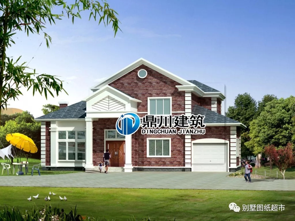 帶車庫二層農(nóng)村別墅