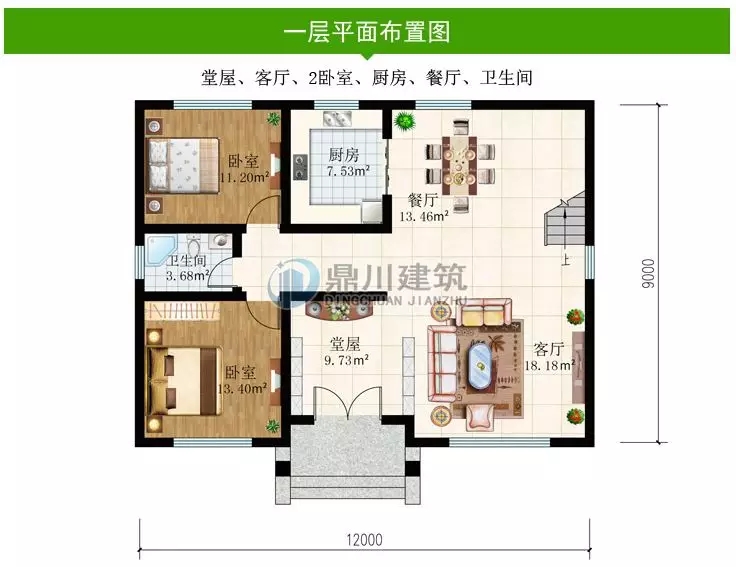 【新品】12&times;9 二層帶堂屋露臺經濟型小別墅，回村建只要26萬！