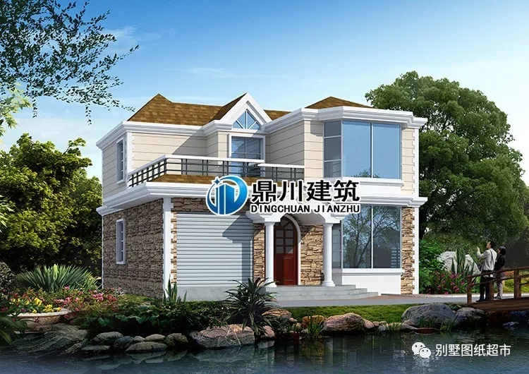 帶車庫二層農(nóng)村別墅