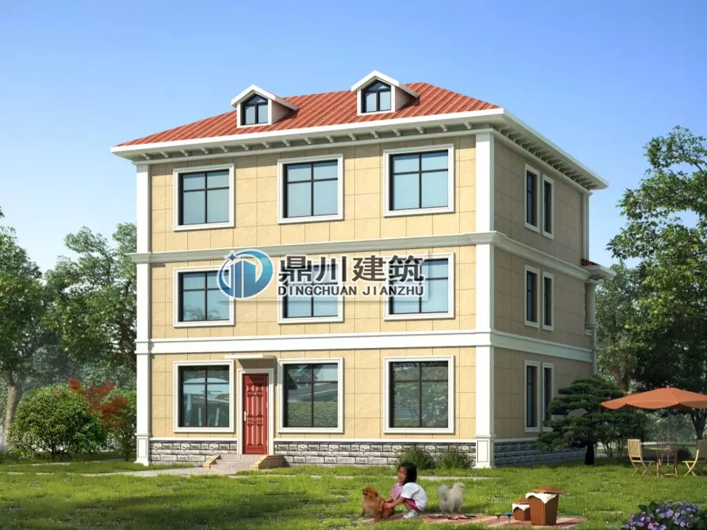 農村復式三層大氣別墅，造價親民易建造，30萬也能建出豪宅效果！