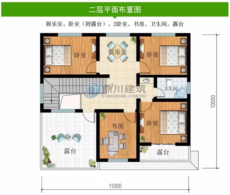 【11*10米】農(nóng)村二層經(jīng)濟(jì)小別墅，好看實(shí)用，為農(nóng)村生活量身定制！