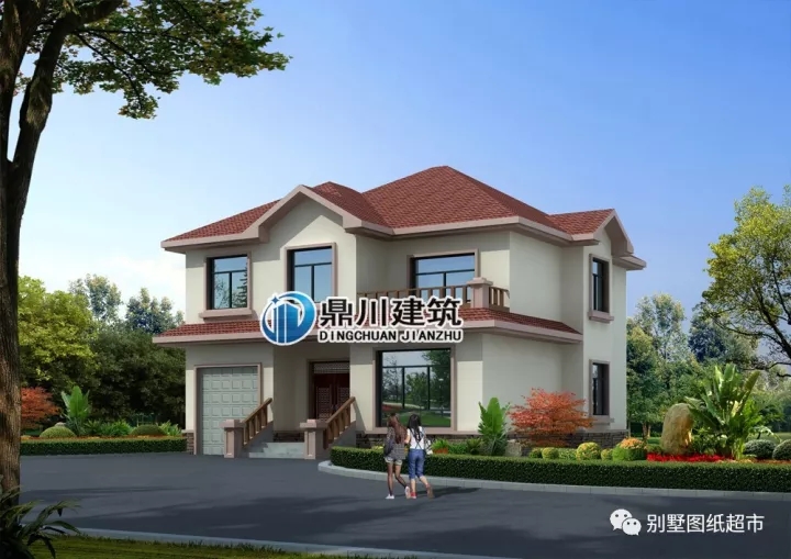 帶車庫二層農(nóng)村別墅