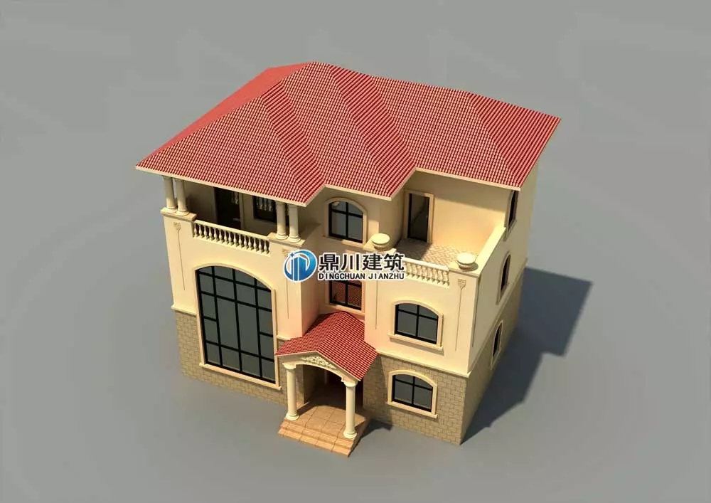 三層旋轉樓梯復式農村別墅建房案例，大氣漂亮得不像話！